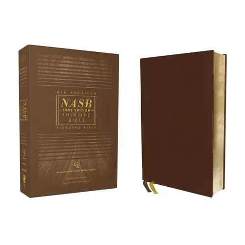 Nasb, Thinline Bible, Genuine Leather, Buffalo, Brown, Red Letter Edition, 1995 Text, Comfort Print - Leather