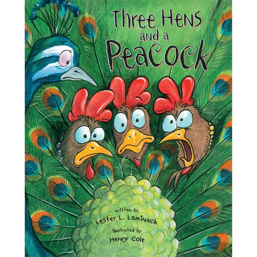 Three Hens and a Peacock - Hardcover