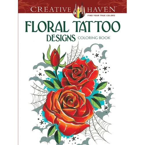 Floral Tattoo Designs Coloring Book - Paperback