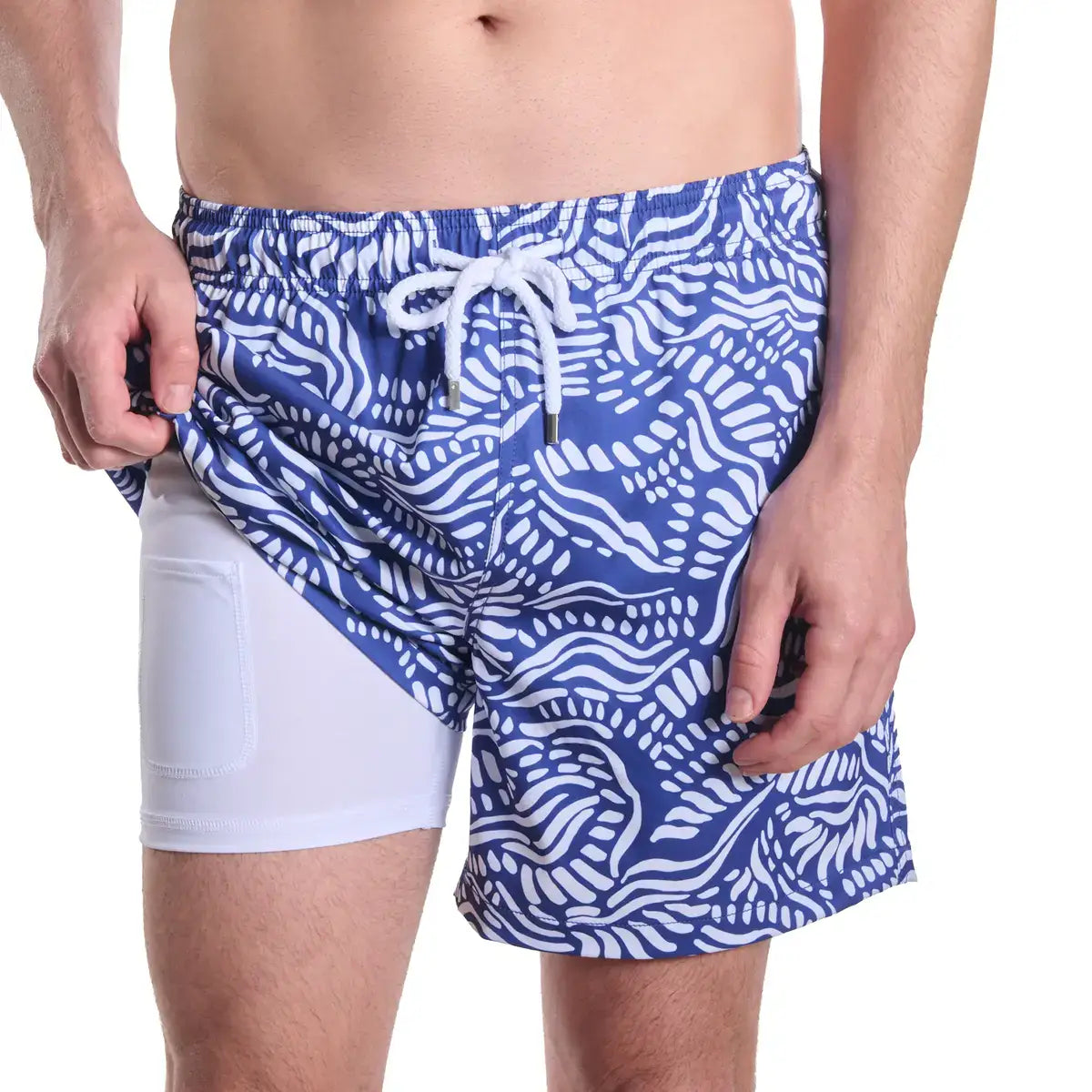 Salt Spray, Harbor and Surf Hybrid Short, Compression Lined Swim and Resort Trunk