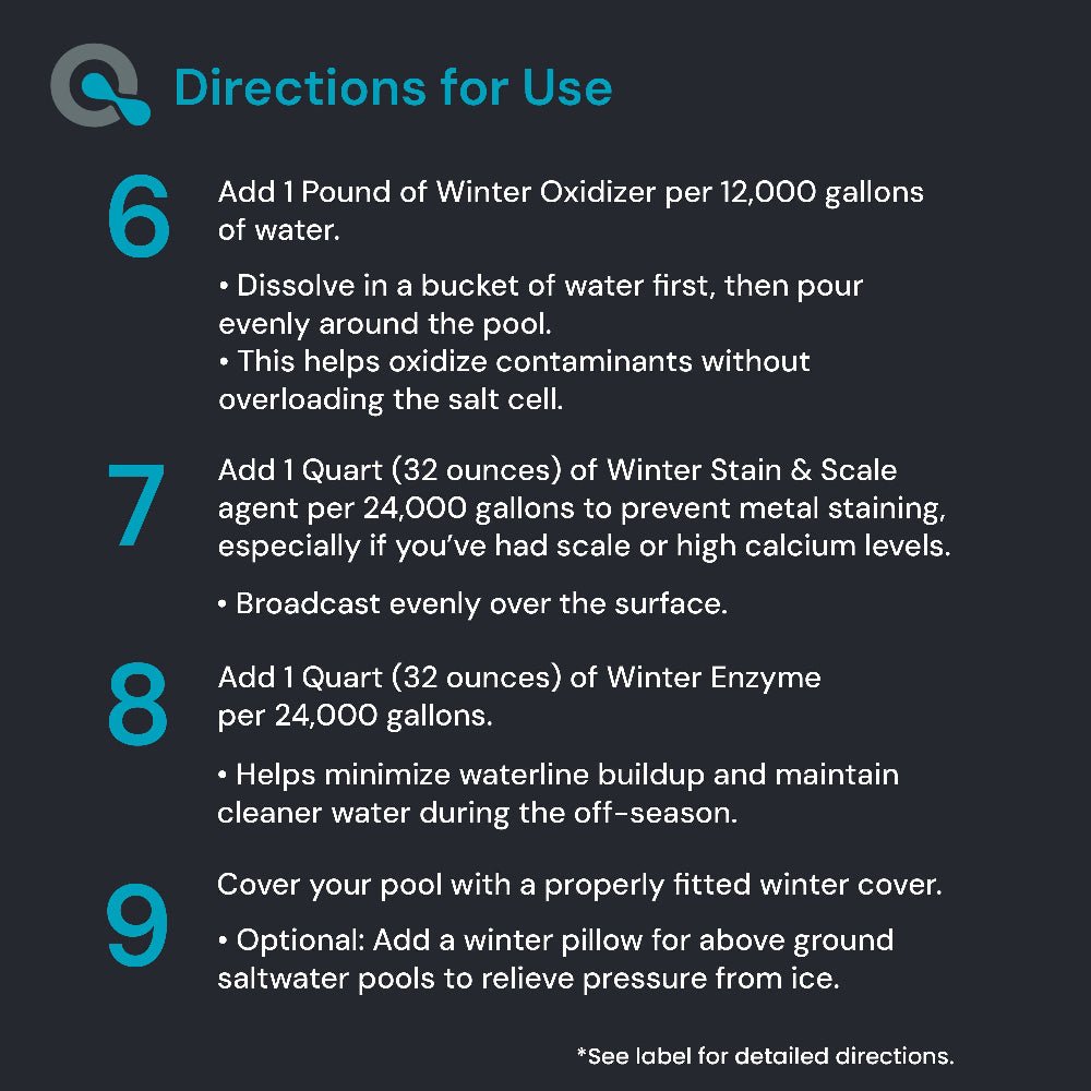 Pool Winterizing Kit for Saltwater Pools