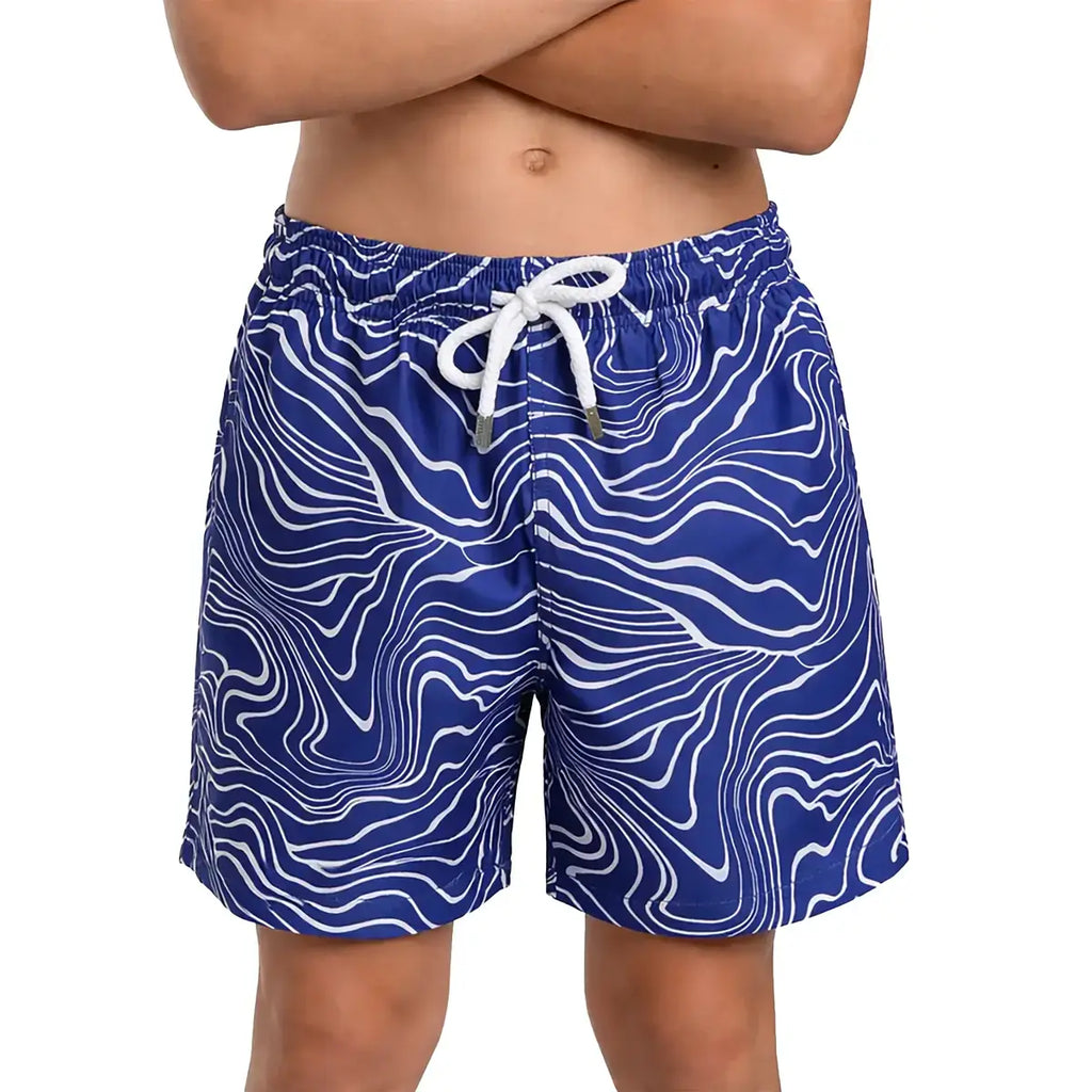 Sand Waves, Harbor and Surf Boys Hybrid Short, Swim and Play Trunk
