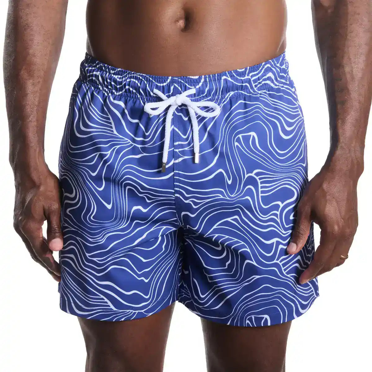 Sand Waves, Harbor and Surf Hybrid Short, Compression Lined Swim and Resort Trunk