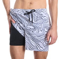 Sand Waves, Surf and Storm Hybrid Short, Compression Lined Swim and Resort Trunk