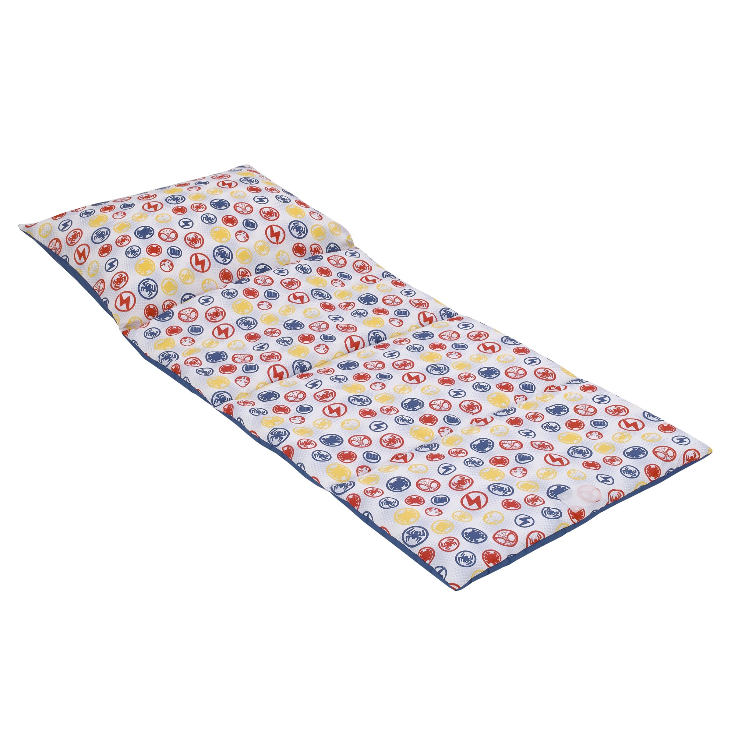 Spidey and His Amazing Friends Blue, Red, Yellow, and Green, Team Up Deluxe Easy Fold Toddler Nap Mat