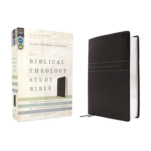 Niv, Biblical Theology Study Bible (Trace the Themes of Scripture), Leathersoft, Black, Comfort Print: Follow God's Redemptive Plan as It Unfolds Thro - Leather