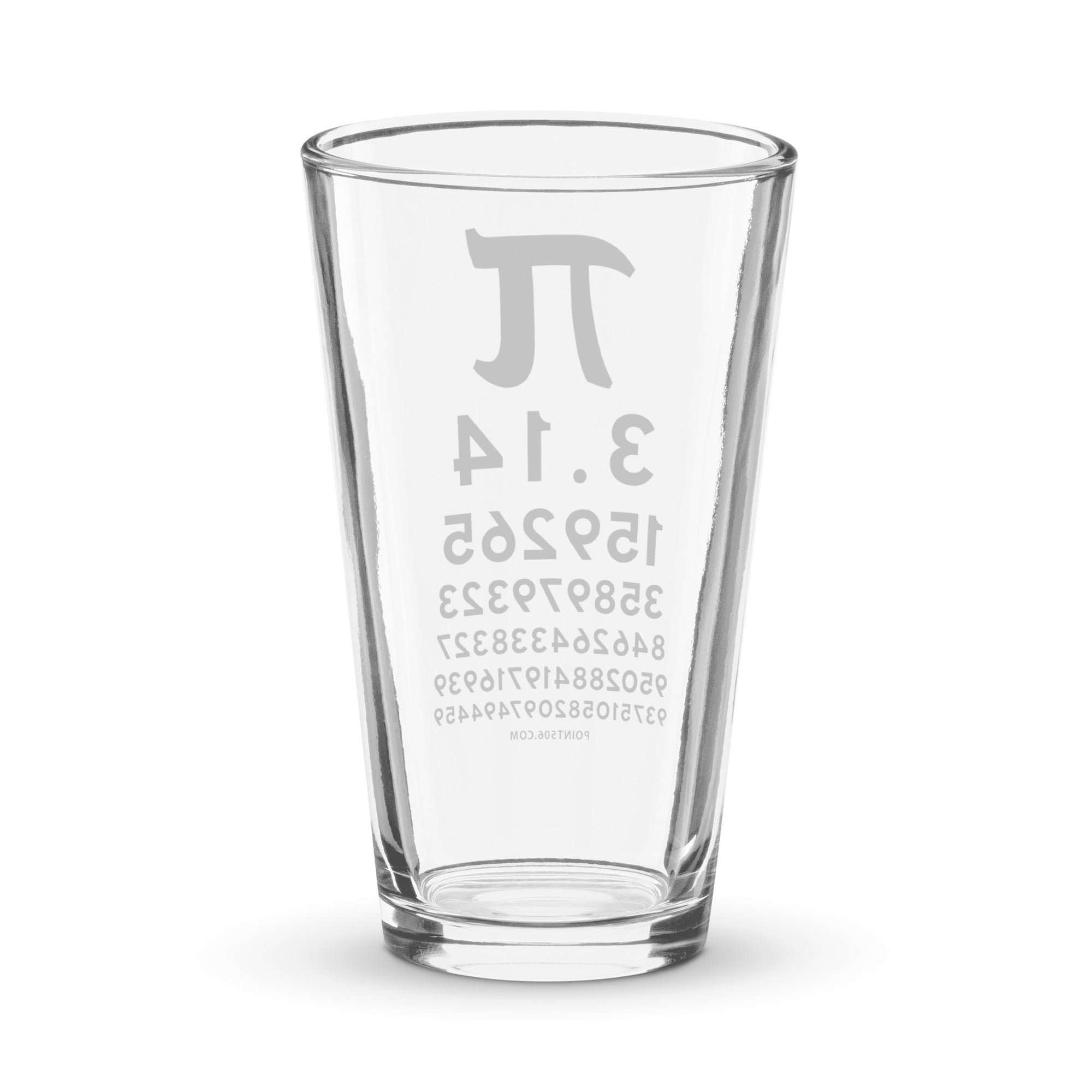 PI Chart Shaker pint glass