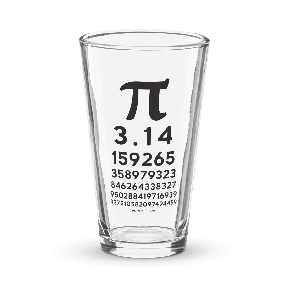 PI Chart Shaker pint glass
