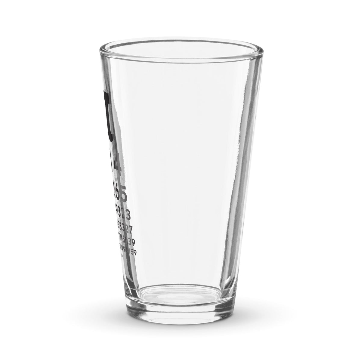 PI Chart Shaker pint glass
