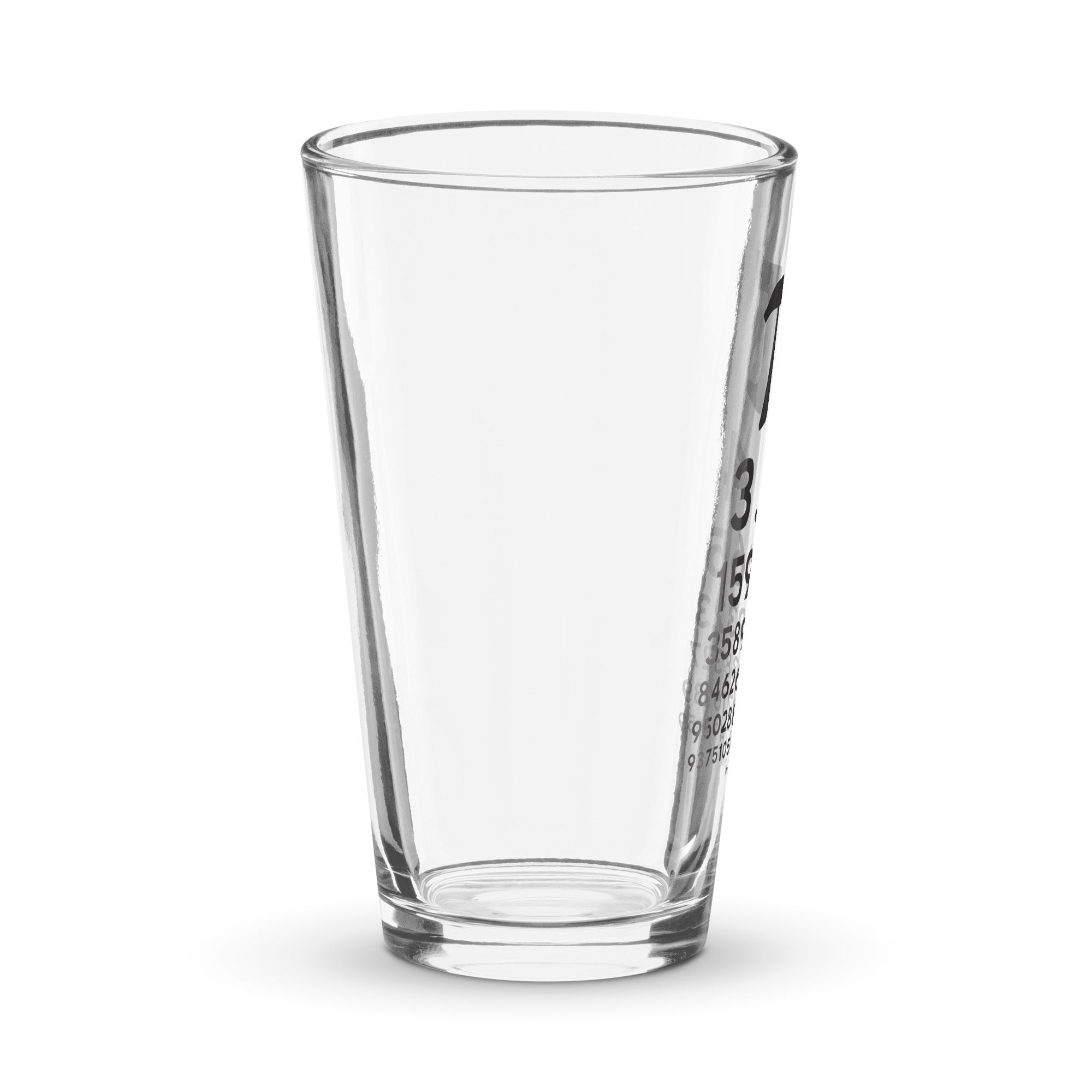 PI Chart Shaker pint glass
