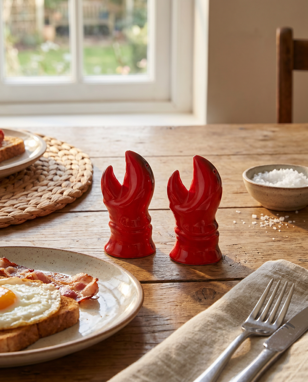 Red Lobster Claw Salt & Pepper Shaker Set