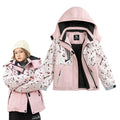 Simplee kids Girls Waterproof Ski Snow Jacket Fleece Raincoat Colorful Winter Coat Warm Hooded - # GIAA21210012