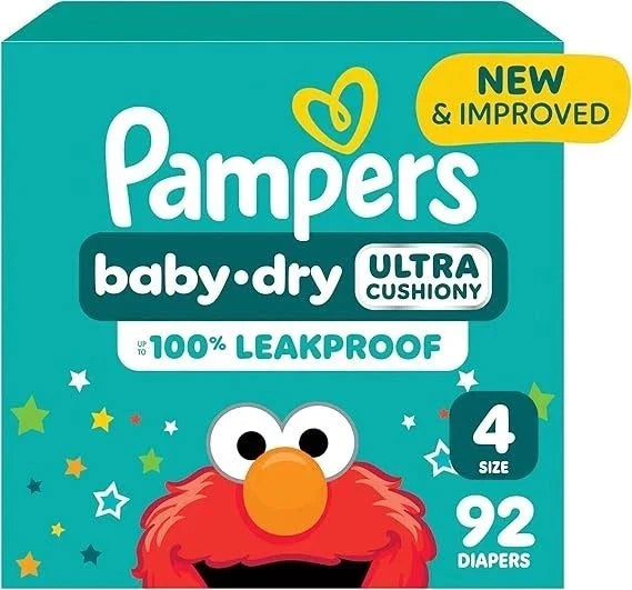 Pampers Baby-Dry Diapers Size 4 92 Count