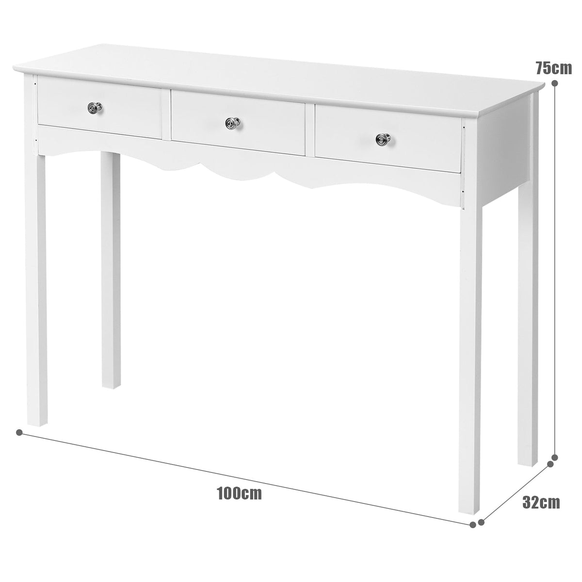 Hall table Side Table w/ 3 Drawers