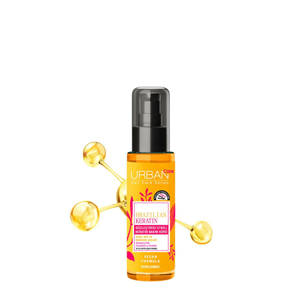 Urban Care Brazilian Keratin Hair Treatment - Nourishing, Smoothing, and Protecting Hair with Hydrolyzed Keratin and Natural Marula Oil
