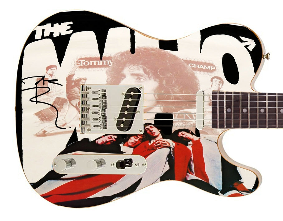 The Who Signed Autographed Photo Flag Graphics  Guitar Exact Video Proof ACOA
