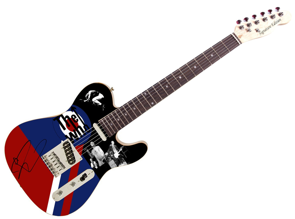Pete Townshend Signed The Who Live Photo Graphics Guitar ACOA