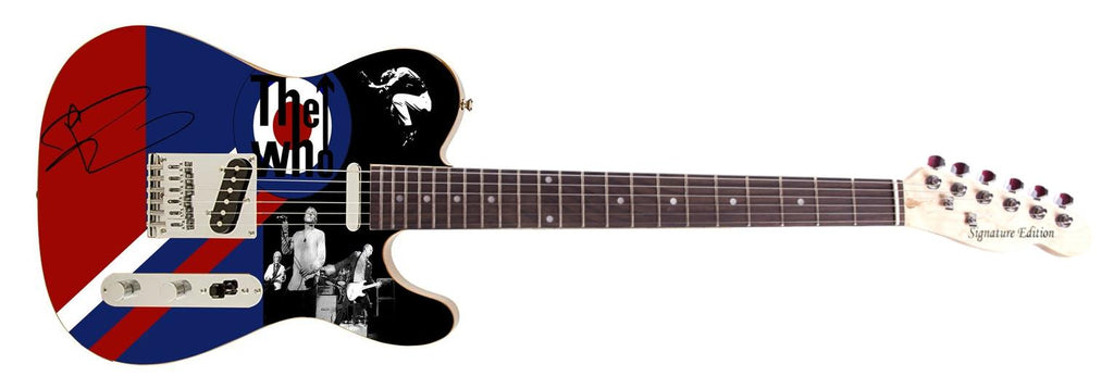 Pete Townshend Signed The Who Live Photo Graphics Guitar ACOA