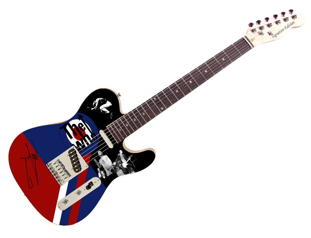 The Who Pete Townshend Signed Live Concert Photo Graphics Guitar ACOA