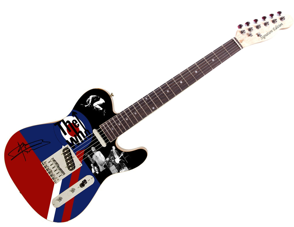Pete Townshend Signed Autographed Who Live Logo Photo Graphics Guitar ACOA ACOA