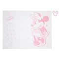 Minnie Mouse White, Pink, and Aqua Super Soft Milestone Baby Blanket