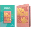 NLT Kids Bible, Thinline Reference Edition (Leatherlike, Tropical Flowers Dusty Pink, Indexed, Red Letter) - Imitation Leather
