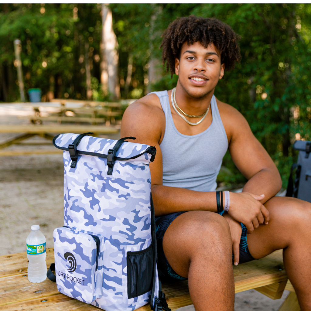 Waterproof Floating Backpack Cooler - Snow Camo