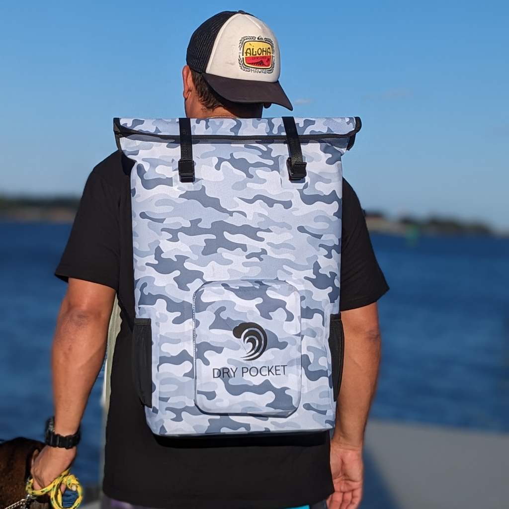 Waterproof Floating Backpack Cooler - Snow Camo