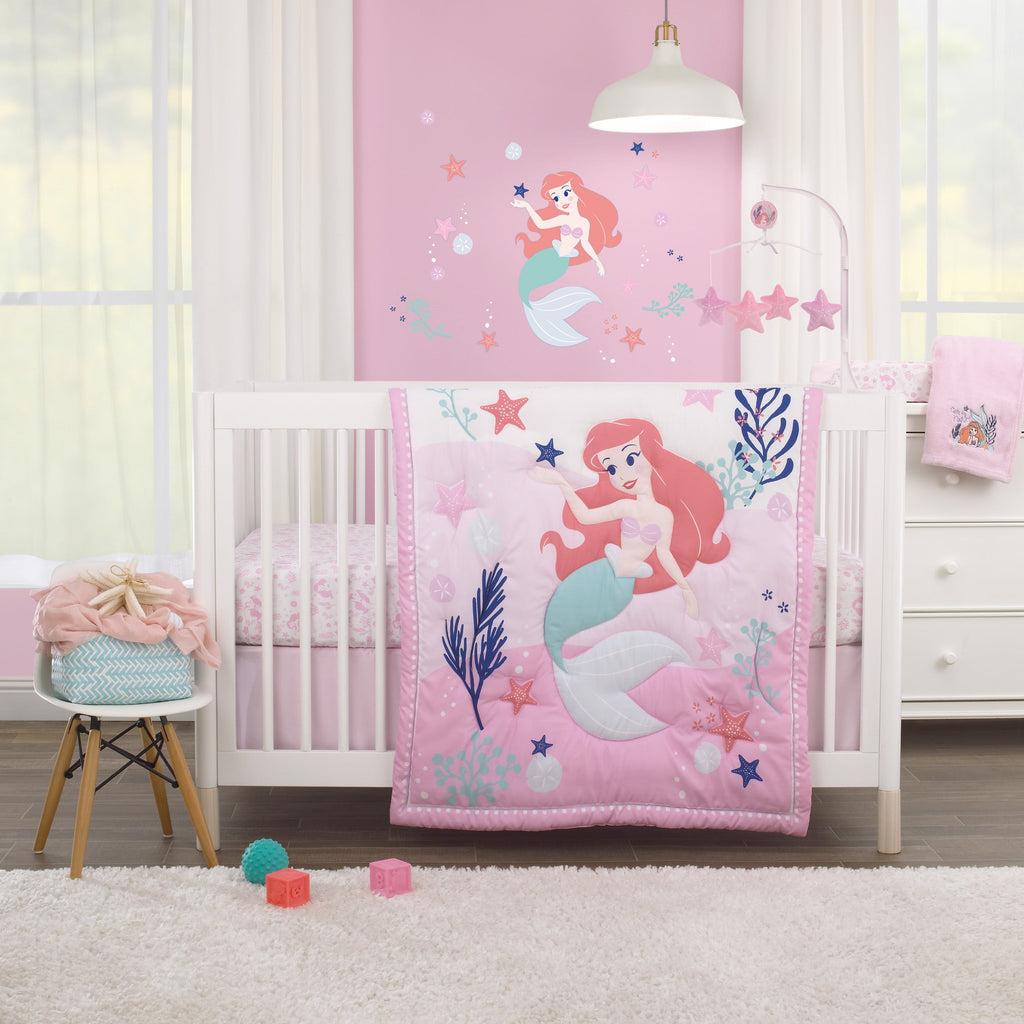 The Little Mermaid Pink, Aqua and Coral Ariel Cute by Nature Musical Mobile