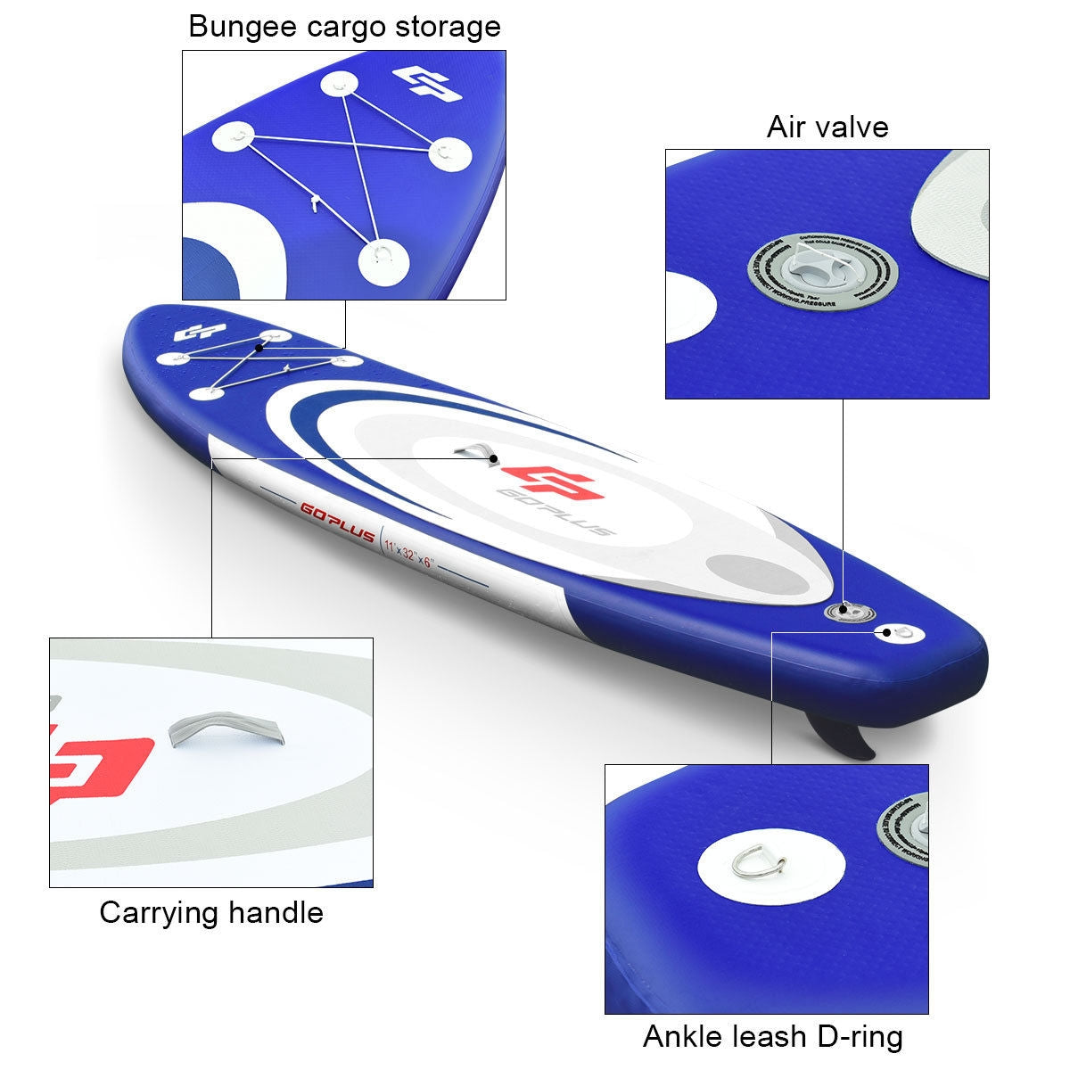 10 Feet Inflatable Stand Up Paddle Surfboard with Bag