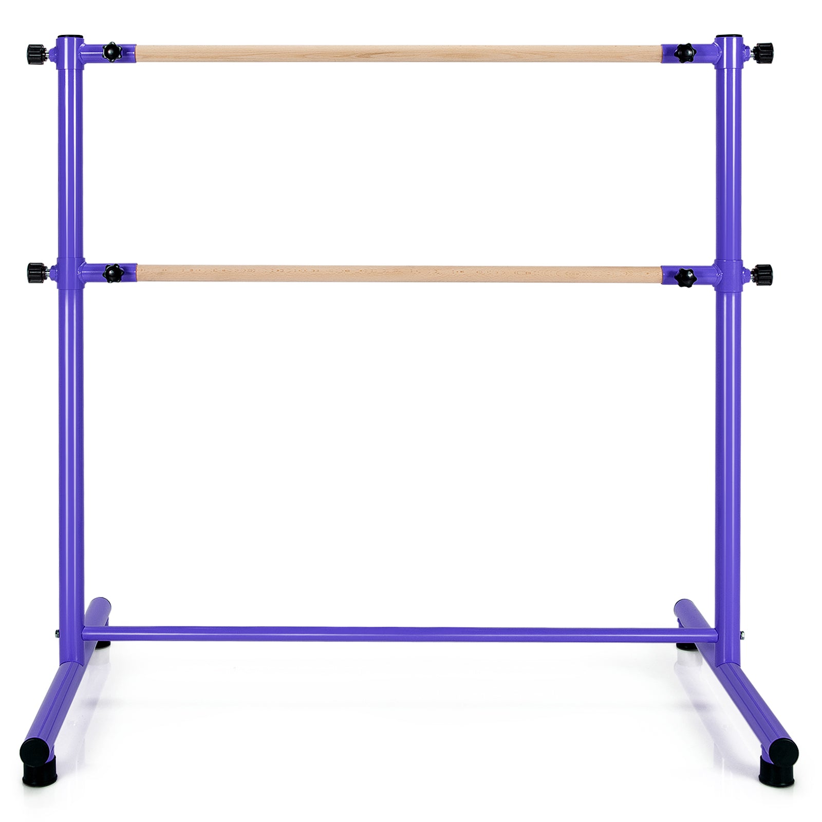 47 Inch Double Ballet Barre with Anti-Slip Footpads
