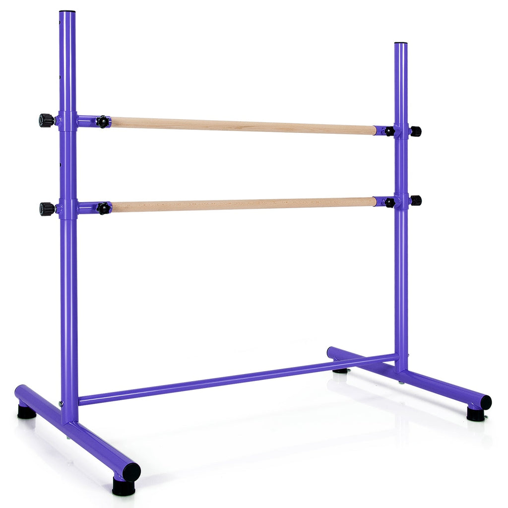 47 Inch Double Ballet Barre with Anti-Slip Footpads