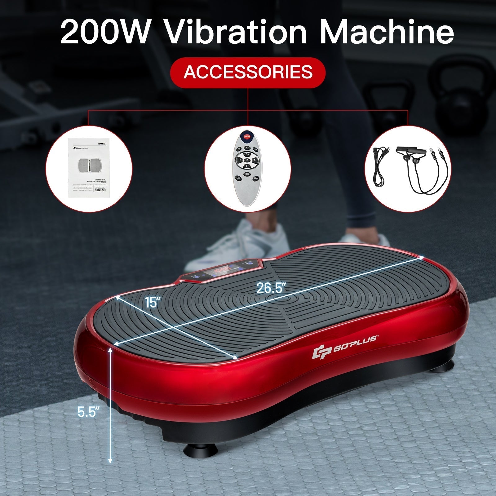 3D Vibration Plate Fitness Machine with Remote Control