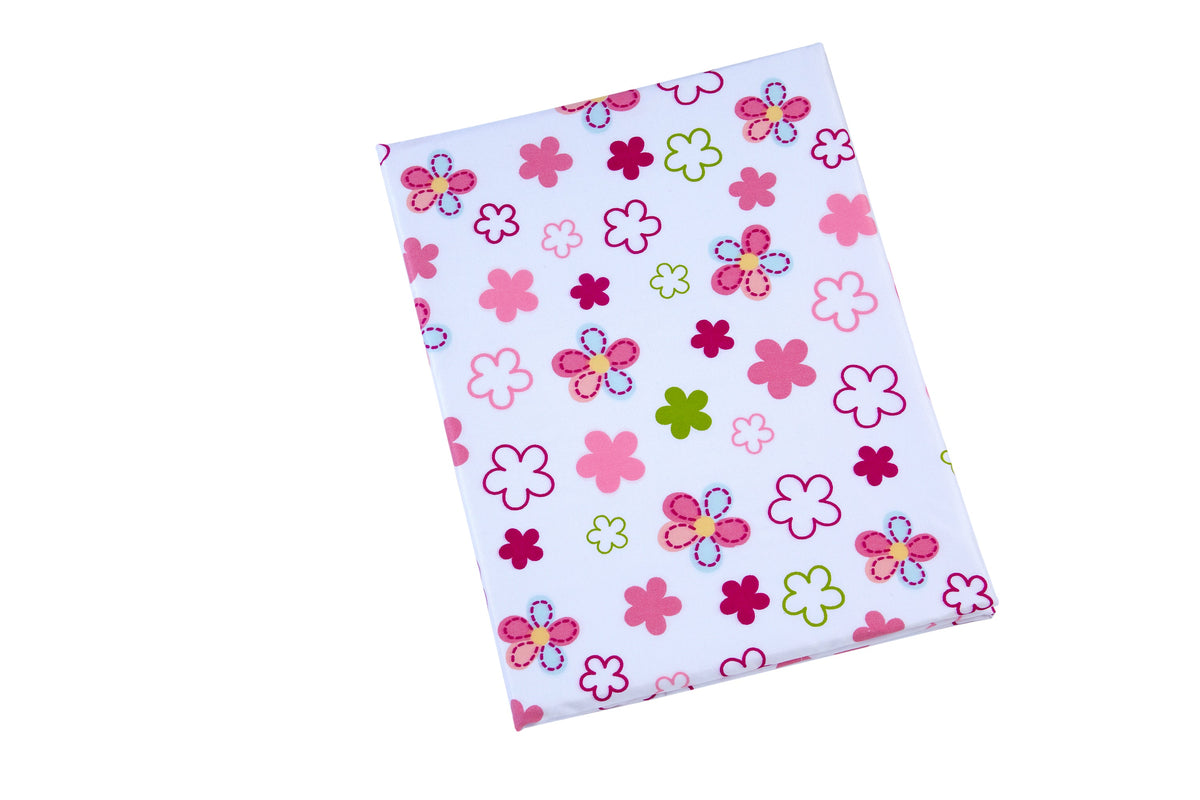 Everything Kids Hoot Hoot Pink, Aqua, Green and White 4 Piece Toddler Bed Set - Comforter, Fitted Bottom Sheet, Flat Top Sheet, Reversible Pillowcase