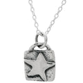 Sterling Silver Star Squared Necklace