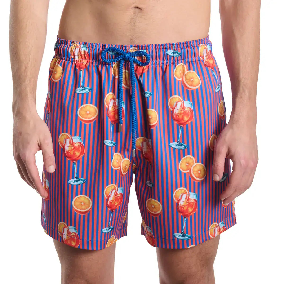 Sunset Spritz, Ocean and Heat Hybrid Short, Compression Lined Swim and Resort Trunk