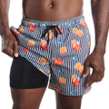 Sunset Spritz, Surf and Storm Hybrid Short, Compression Lined Swim and Resort Trunk