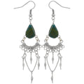 Swirls Chandelier Stone Earrings