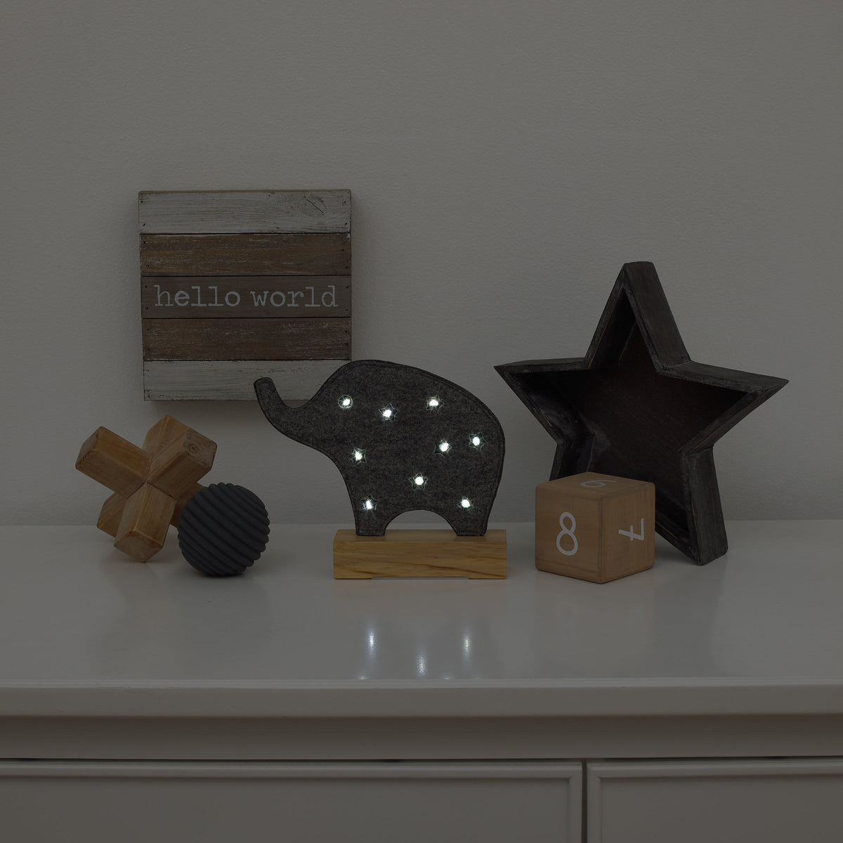Gray Elephant Lighted Nursery Decor