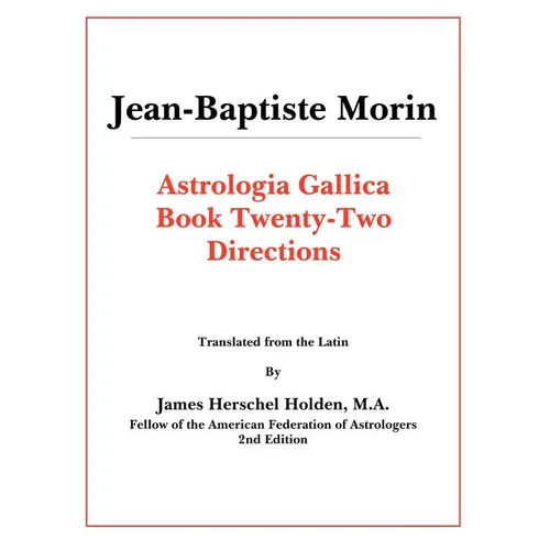 Astrologia Gallica Book 22 - Paperback