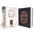 NIV, Journal the Word Bible for Women, Cloth Over Board, Navy, Red Letter Edition, Comfort Print: 500+ Prompts to Encourage Journaling and Reflection - Hardcover