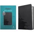 NLT Student Bible, Thinline Reference, Filament Enabled (Leatherlike, Overflow Black, Red Letter) - Imitation Leather