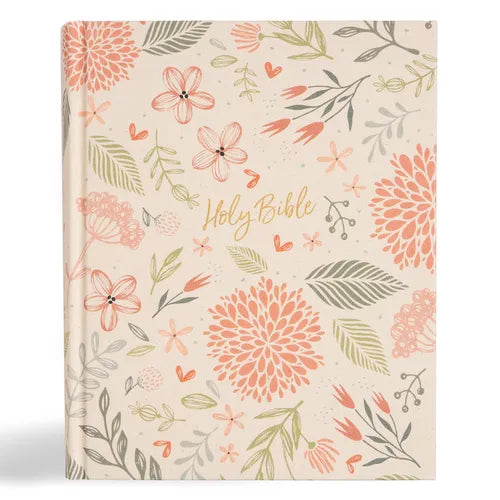 CSB Notetaking Bible, Expanded Reference Edition, Floral Cloth Over Board - Hardcover
