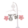 Desert Flower - Fox and Flowers Pink and Grey Musical Mobile