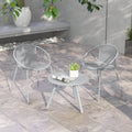 3-Piece Patio Conversation Set with Round Coffee Table