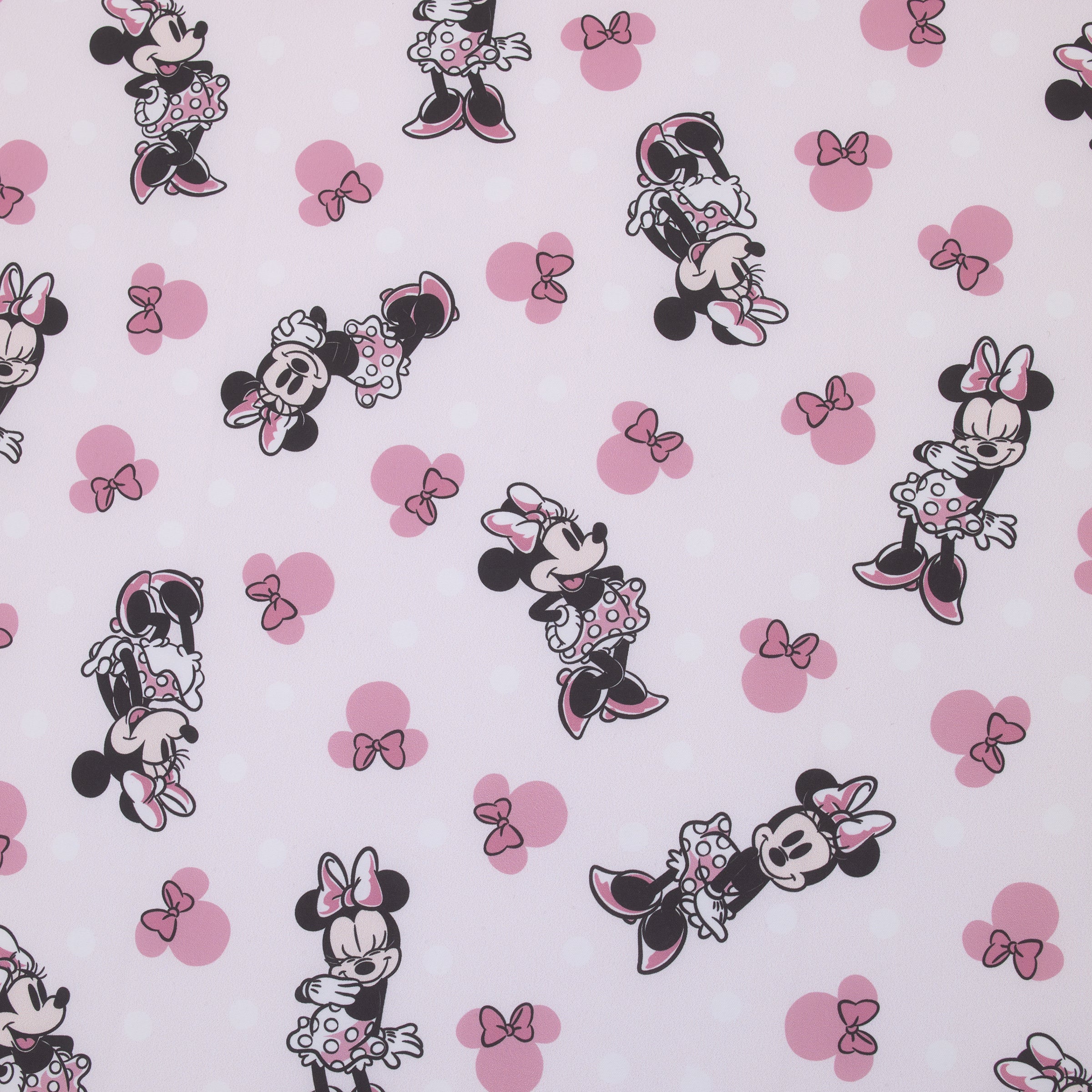 Minnie Mouse Pink, Black, and White Super Soft Nursery Fitted Crib Sheet