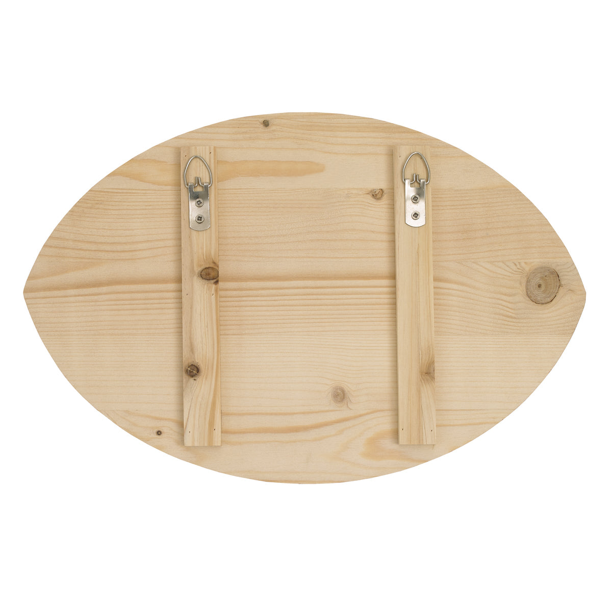 Football Shaped Let's Play Brown and White Wood Wall DÃ©cor