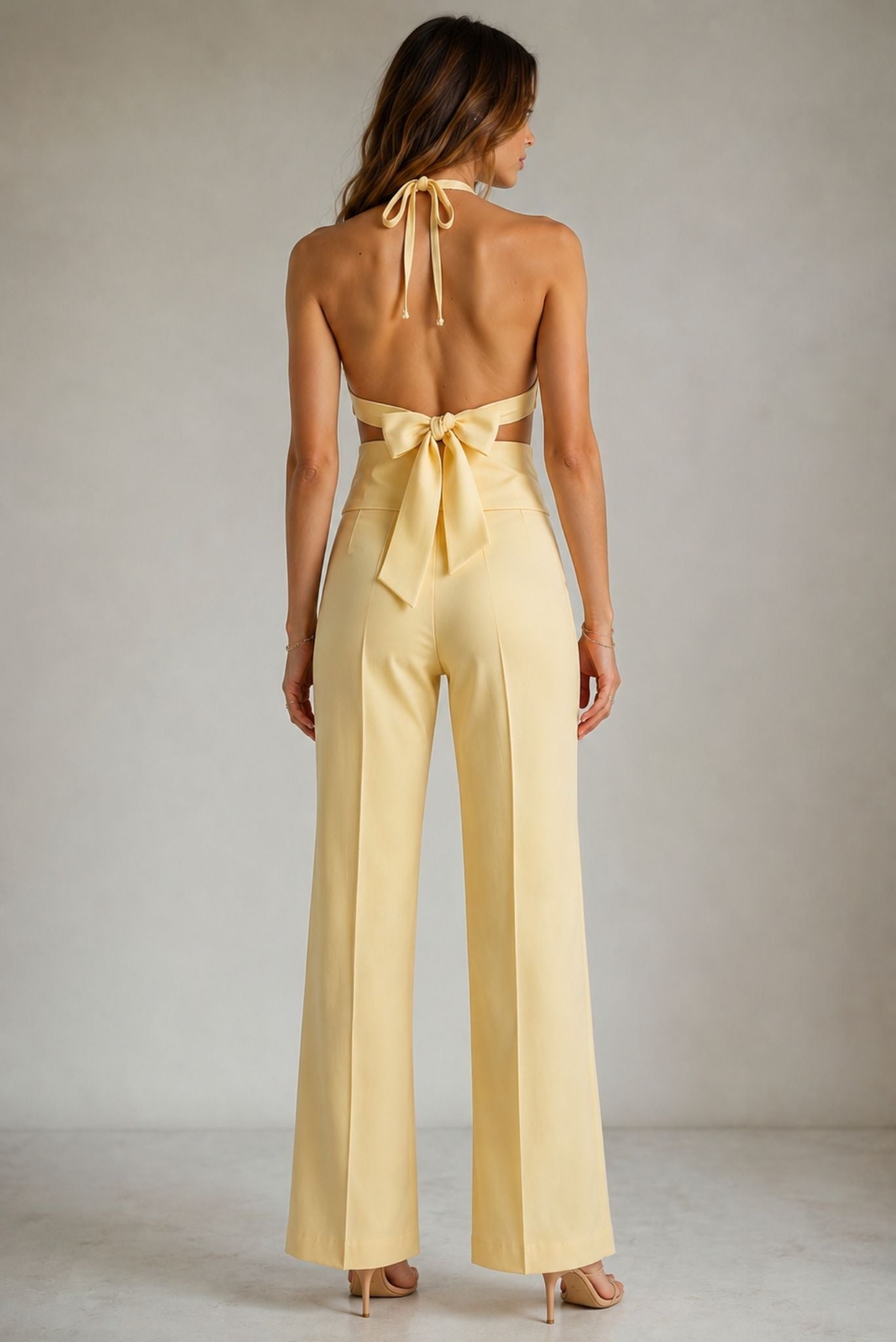 The Aurelia Draped Petal Halter Top