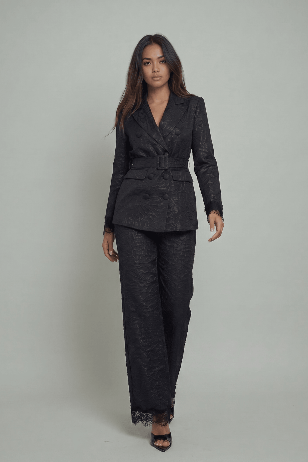 The Maison Jacquard Belted Blazer