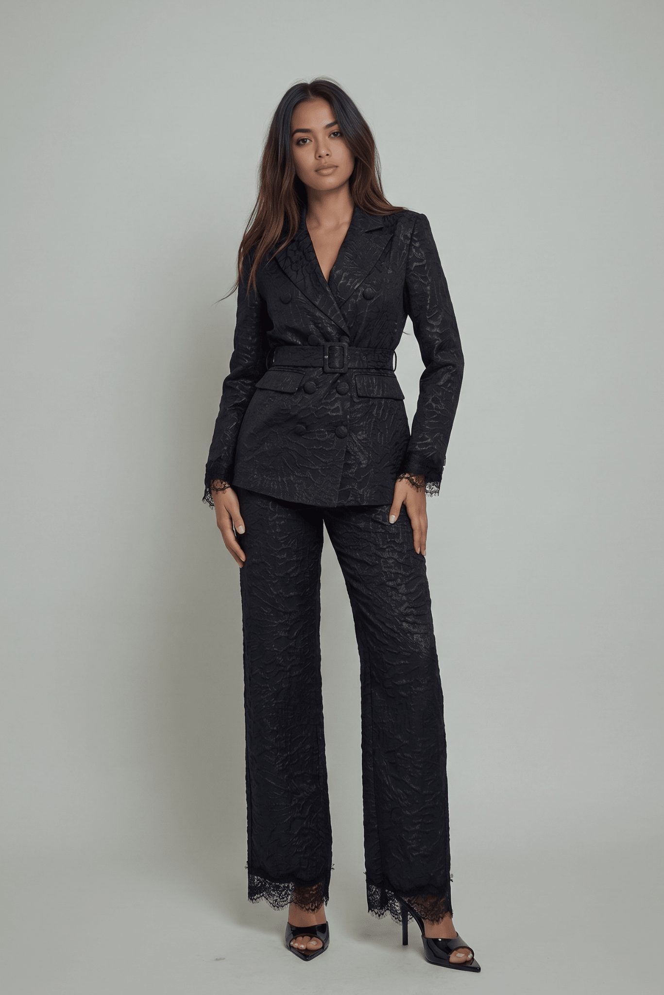 The Maison Jacquard Belted Blazer